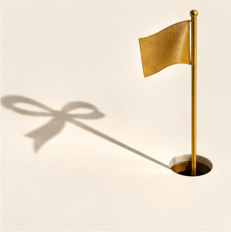 Cadeau met een golfquote van Boven PAR